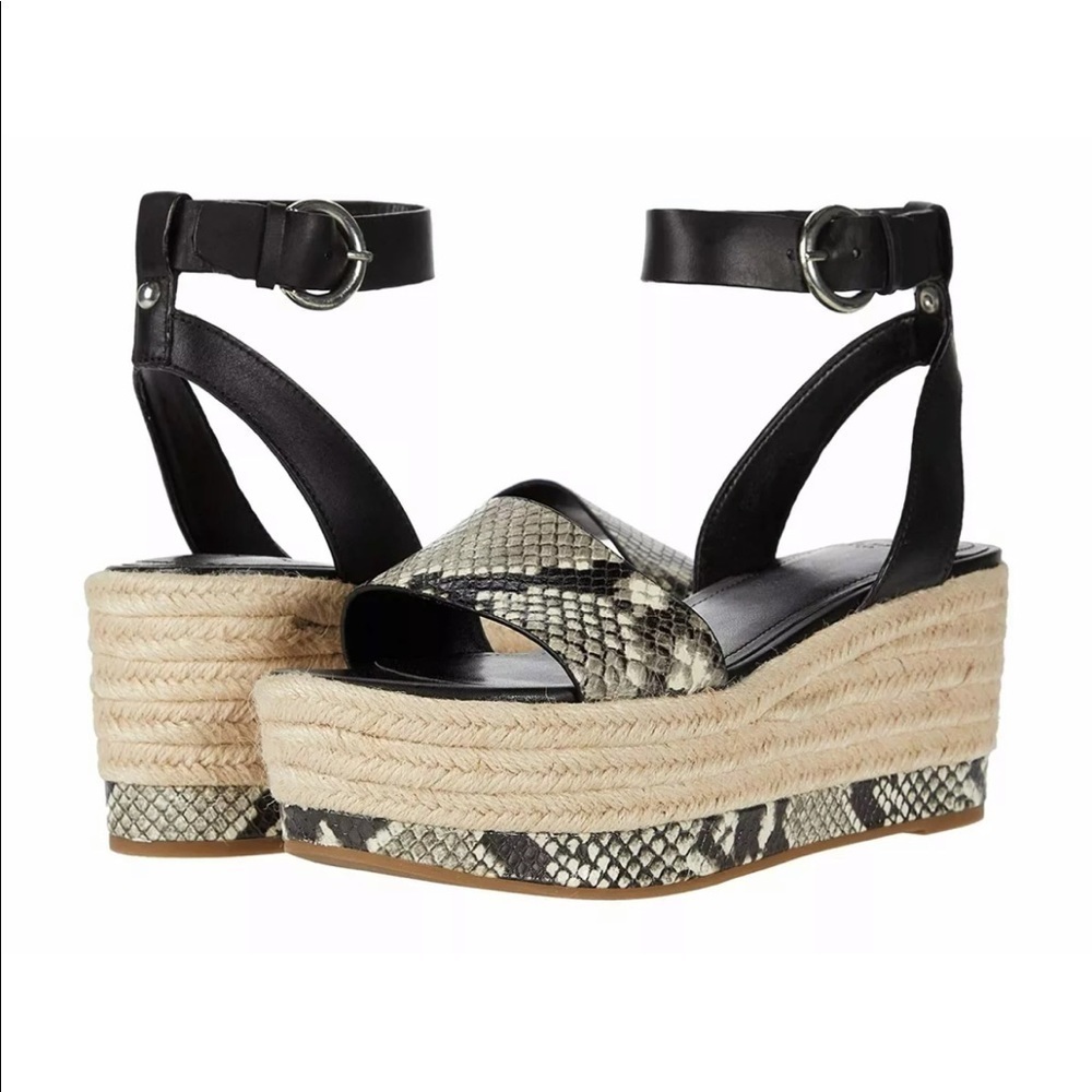 Marc Fisher LTD Gigli Platform Espadrille Leather Sandal